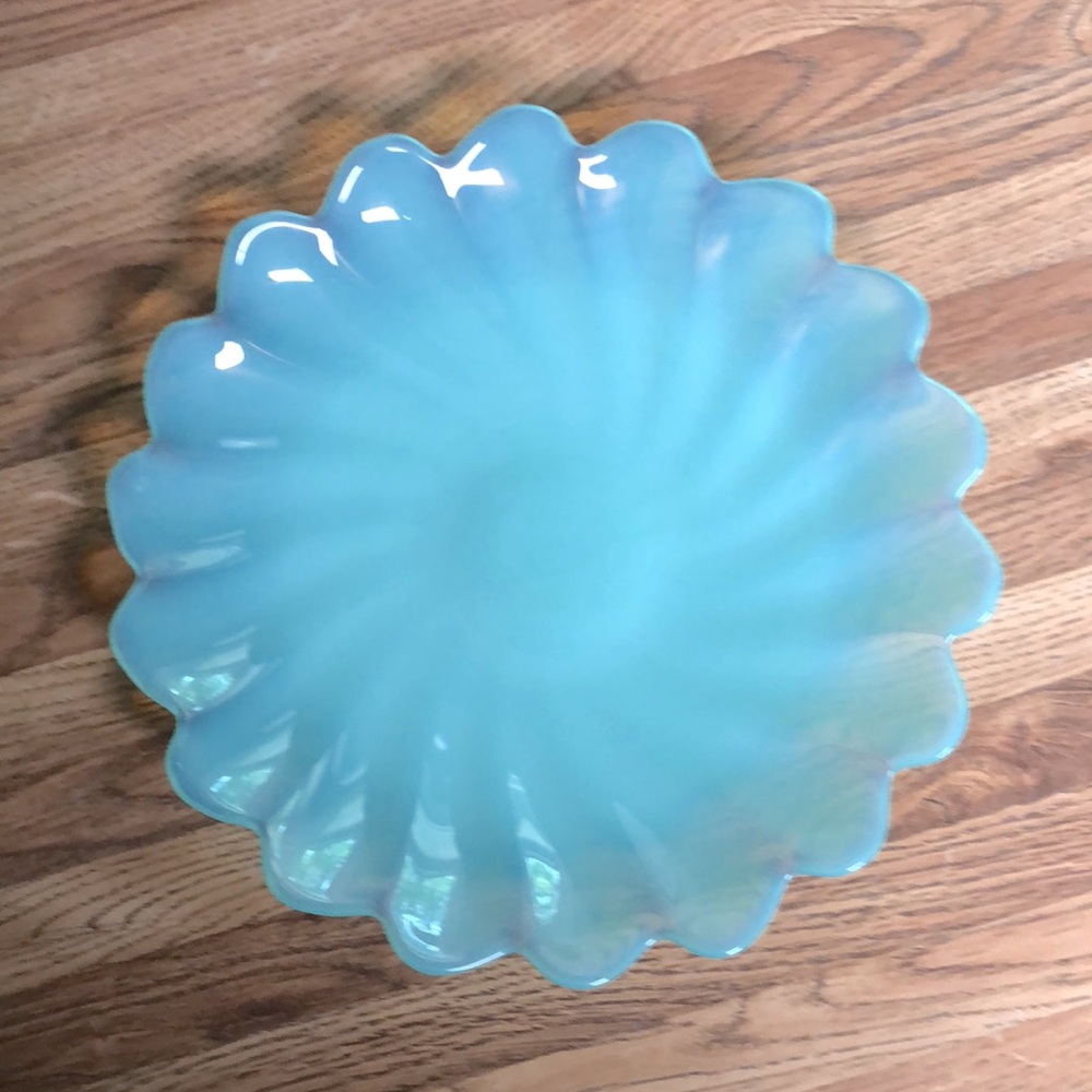 Vintage Translucent Art Glass Petal dessert/ salad plates